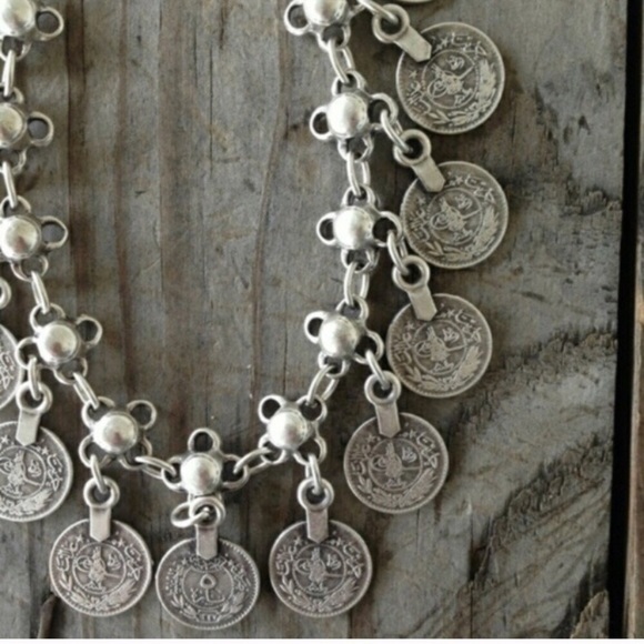 Boho Coin Anklet - Antiqued Pirate Gold - Picture 2 of 8